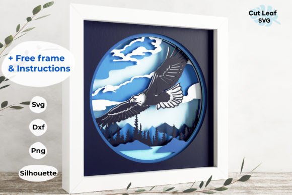 3D Eagle Shadow Box, Mountains, Nature: A Guide to Layered Art and Modern Crafting