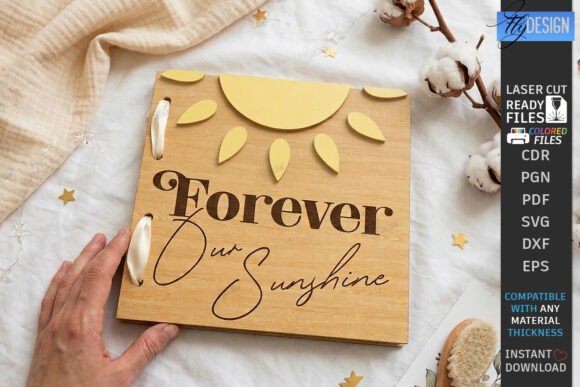 3D Layered Baby Photo Album Laser Cut