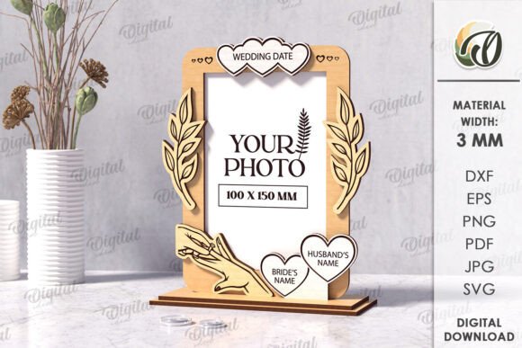 3D Personalized Wedding Frame Laser