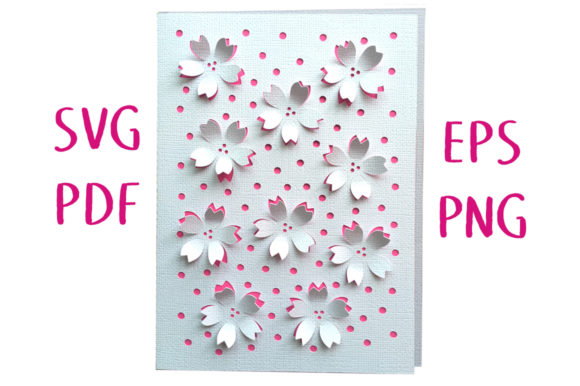 Cherry Blossom 3D Card Cut File