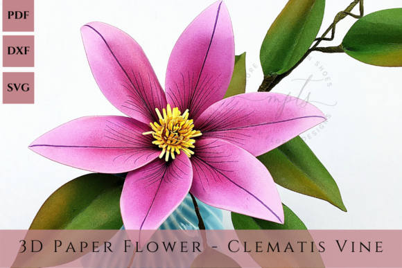 Clematis Flower - 3D Paper Flower