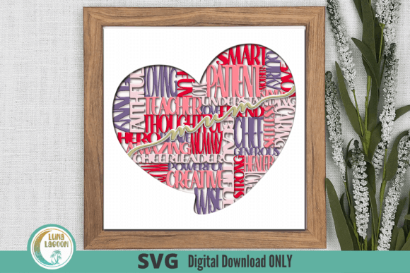 MUM Crossword 3D Svg for Shadow Box