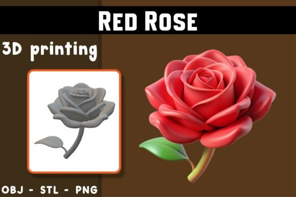 Red Rose 3D Model