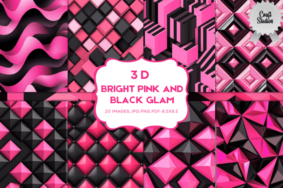 Strategic Implementation of 3D Bright Pink and Black Glam Digital Assets in Creative Workflows