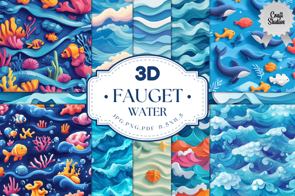 Transforming Digital Designs with 3D Ocean Water Digital Paper