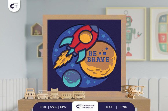 Transforming Nursery Walls: The Magic of the Space Rocket 3D Shadow Box Paper Cut